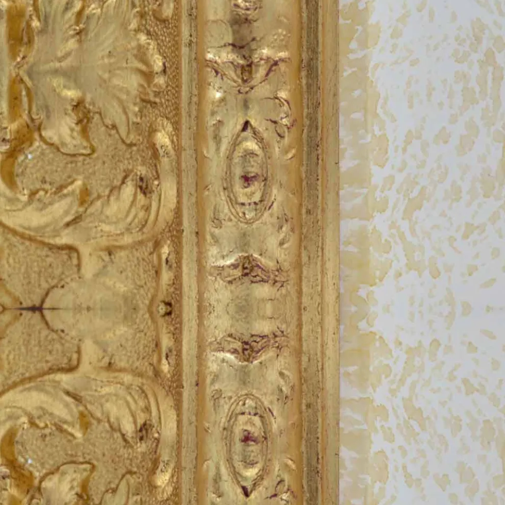 Rechteckiger Wandspiegel aus Holz made in Italy Raffaello