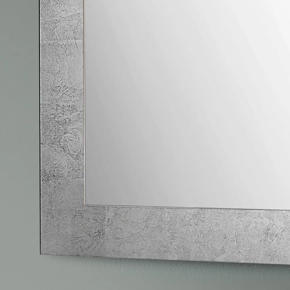 Rechteckiger Wandspiegel mit silbernem, goldenem oder kupfernem Glasrahmen - Stileo