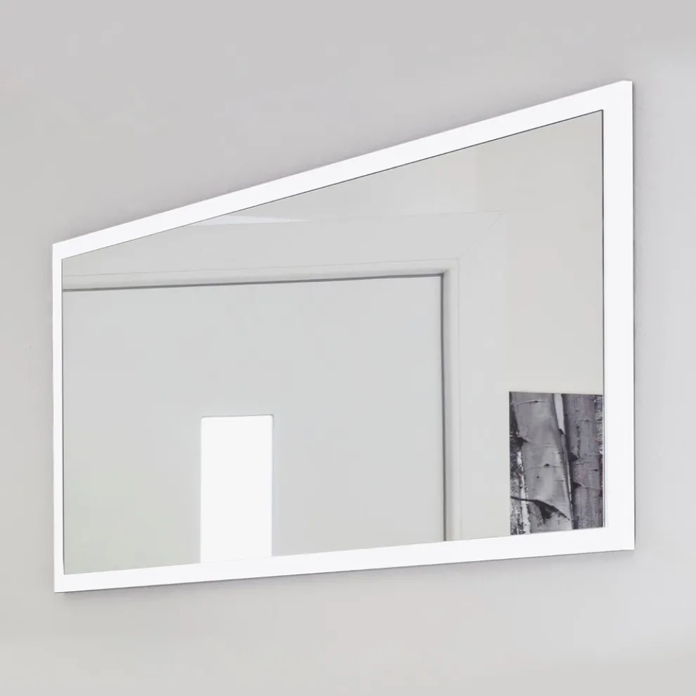 Rechteckiger Wandspiegel mit weißem oder anthrazitfarbenem Rahmen - Emanuelito
