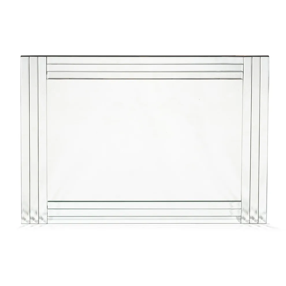 Rechteckiger Wandspiegel mit Struktur in modernem Design MDF - Brisco