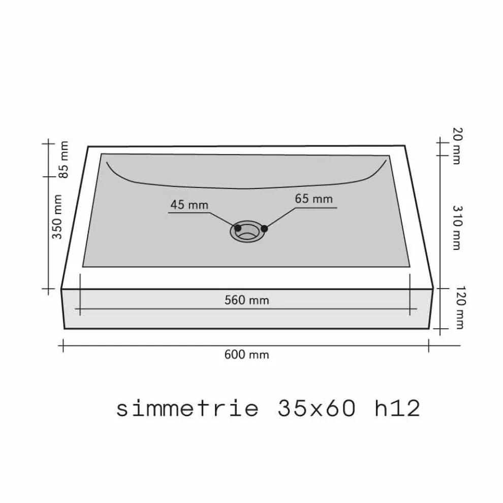 rechteckiges Aufsatzwaschbecken aus schwarzen Marmor Satun Modell