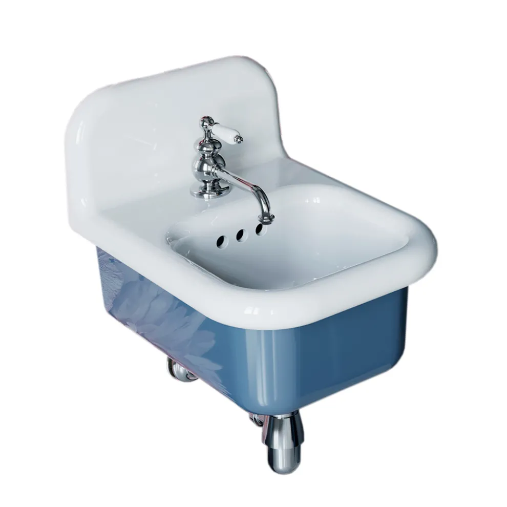 Rechteckiges hängendes Badezimmerwaschbecken aus Keramik – Elodie