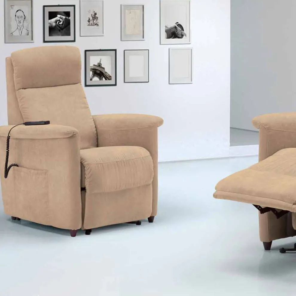 Relaxsessel mit 2 Motoren mit Aufstehhilfe Via Firenze