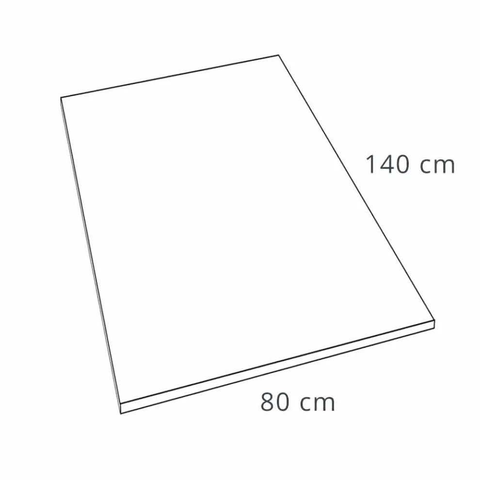 Resin Duschwanne 140x80 in modernem White Slate Effect Finish - Sommo