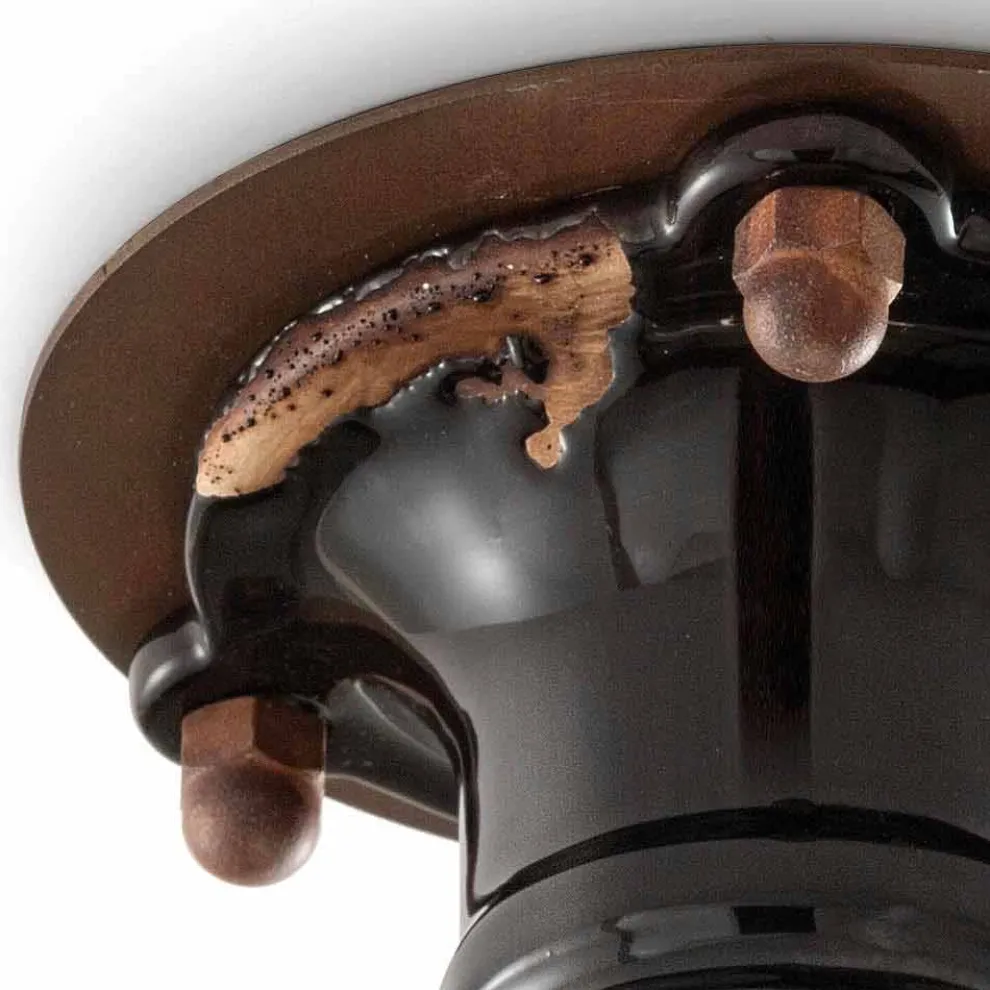 Retro Lampe aus Keramik und Metall Cloe Ferroluce