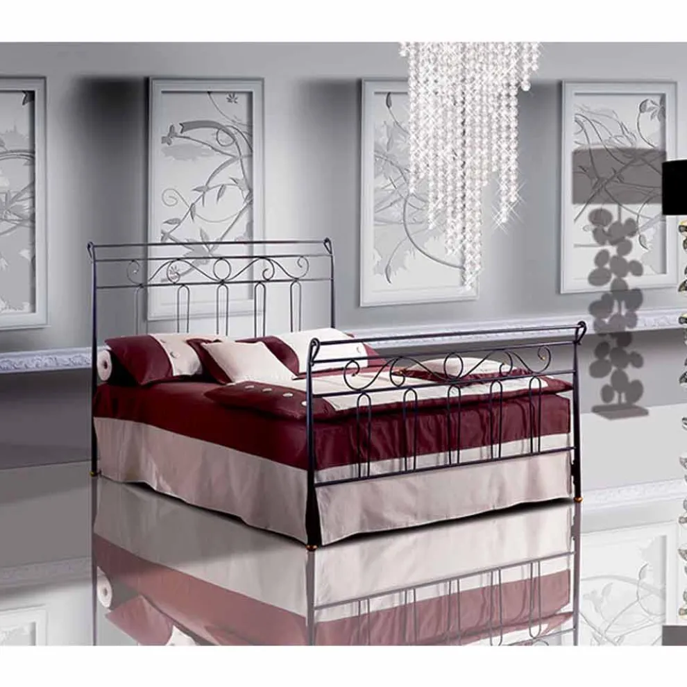 Garofano Doppelbett aus Schmiedeeisen in Design