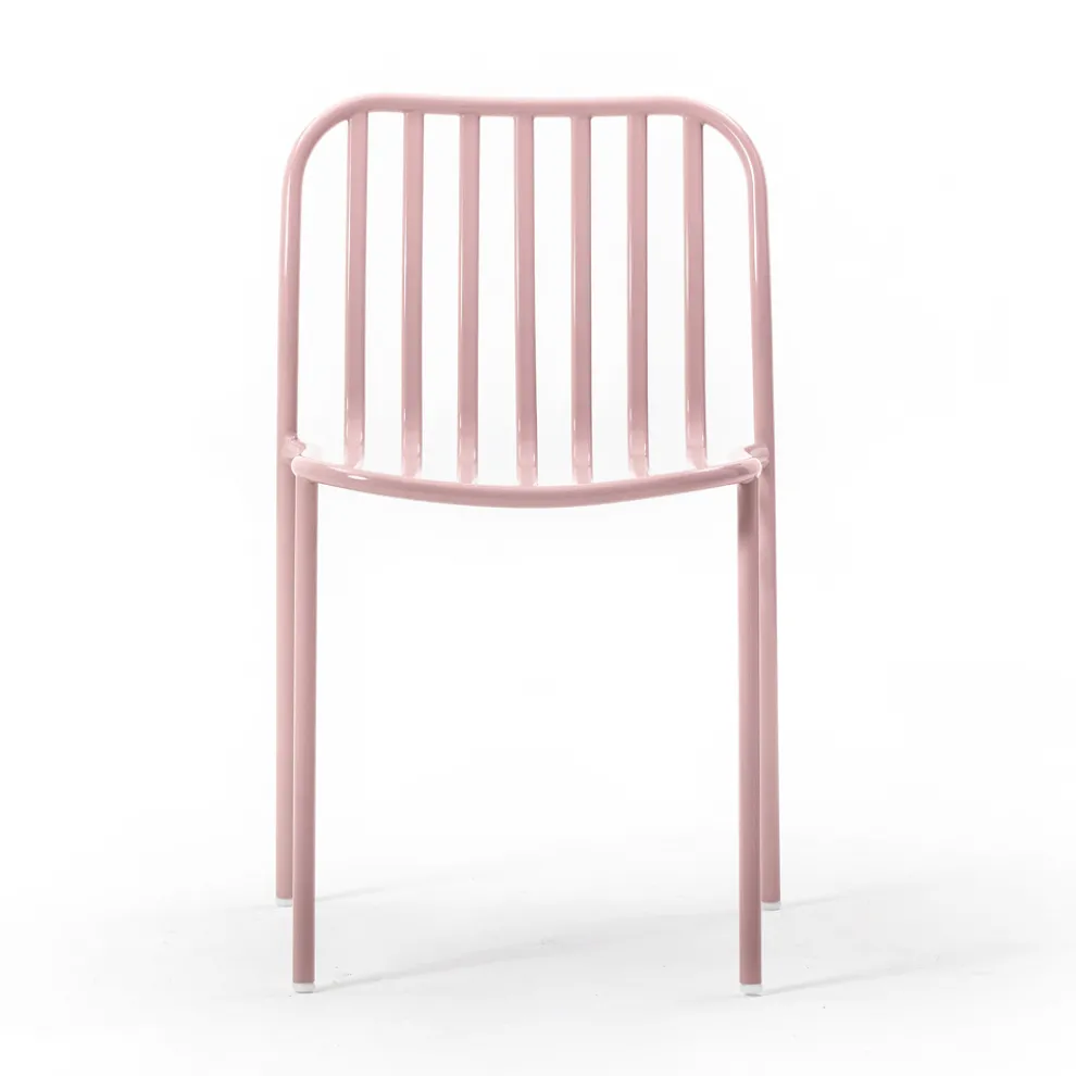 Stapelbarer Metallstuhl für den Außenbereich Made in Italy 2 Stück - Simply