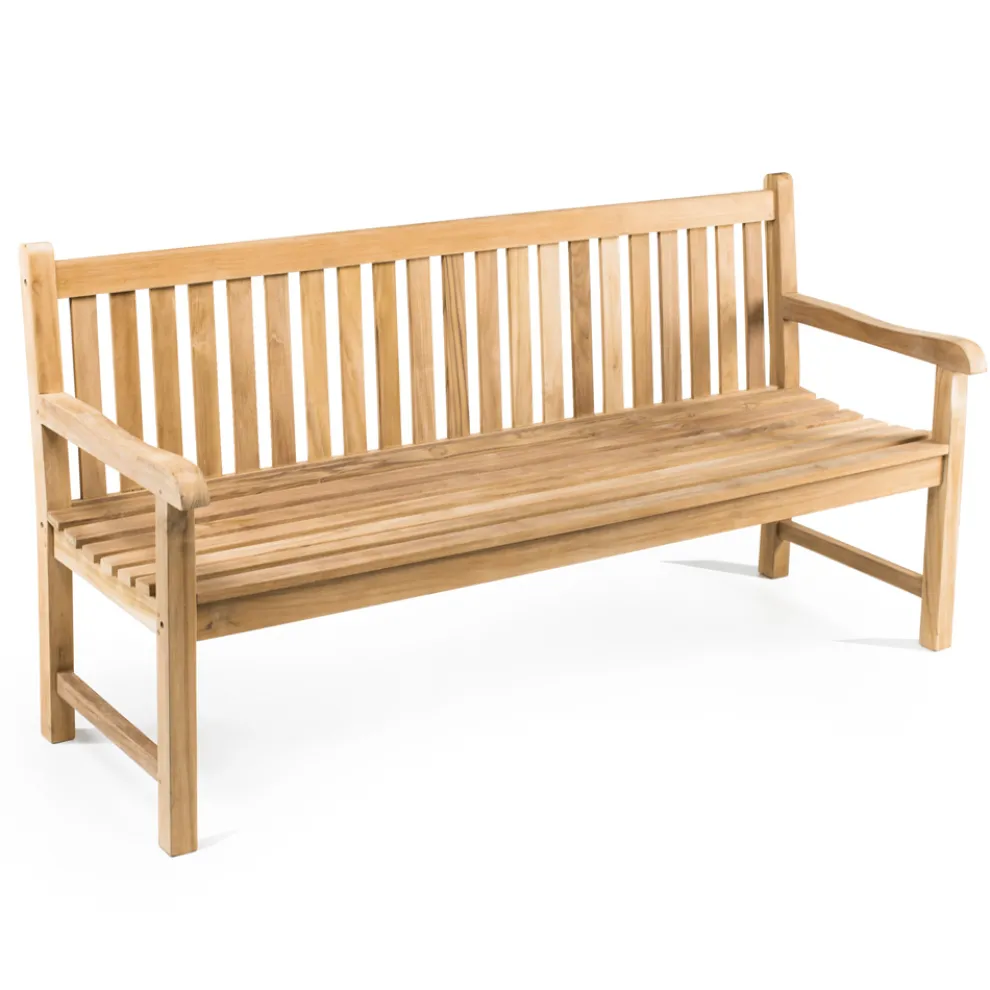 Gartenbank aus natürlichem Teakholz in verschiedenen Größen - Yggdrasil