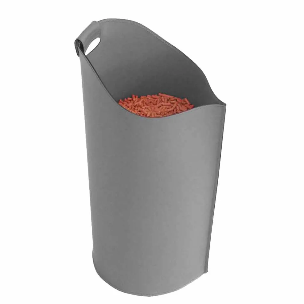 Pelletkorb aus Leder 15 kg Sapel Design