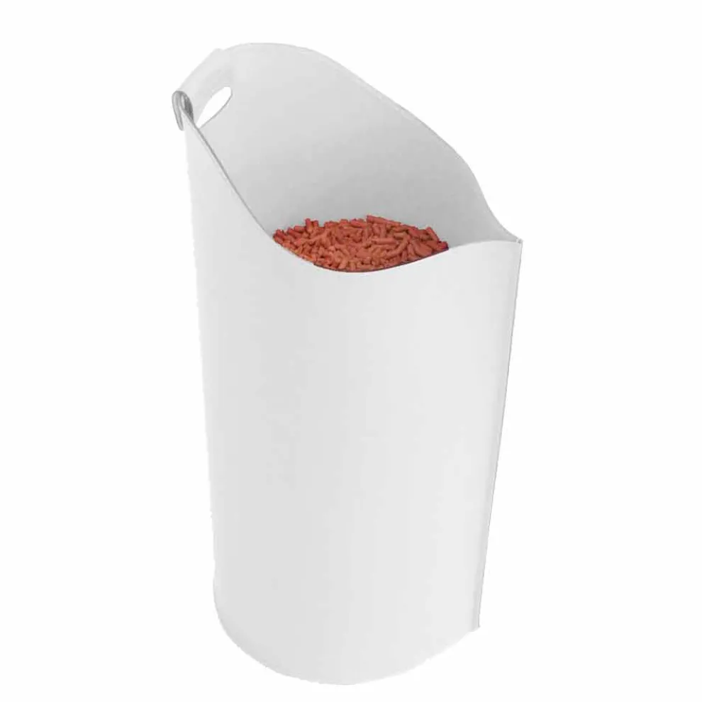 Pelletkorb aus Leder 15 kg Sapel Design