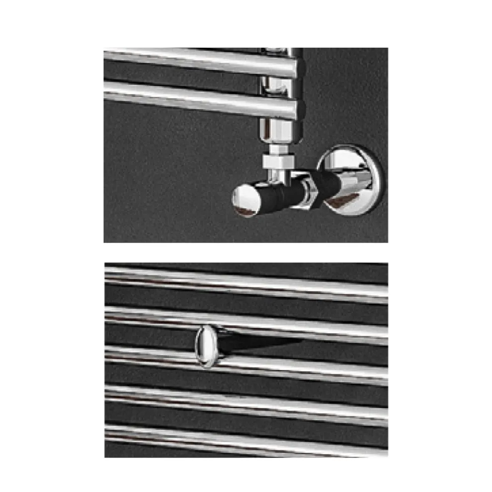 Rohrförmiger Handtuchwärmer aus Chrom bis 1050 Watt Made in Italy - Benji