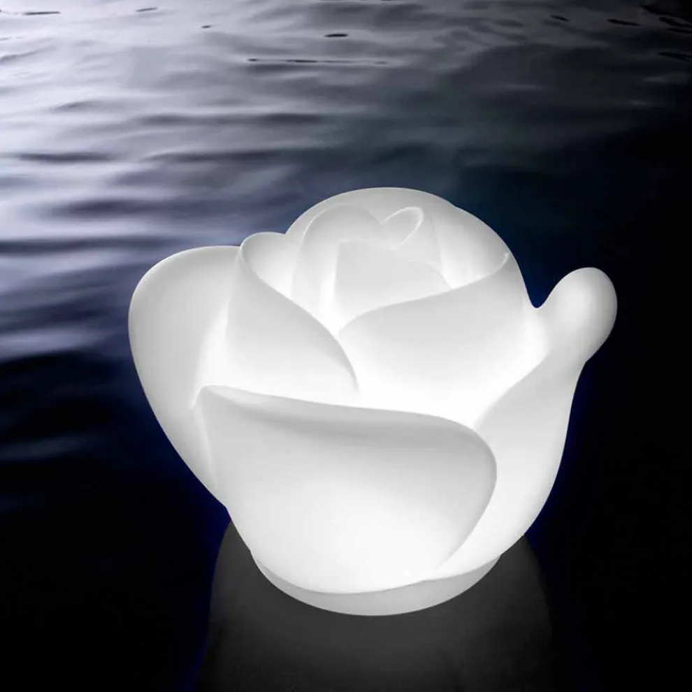 Rosenförmige Tischlampe mit Induktions-RGBW-LED - Baby Love von Myyour