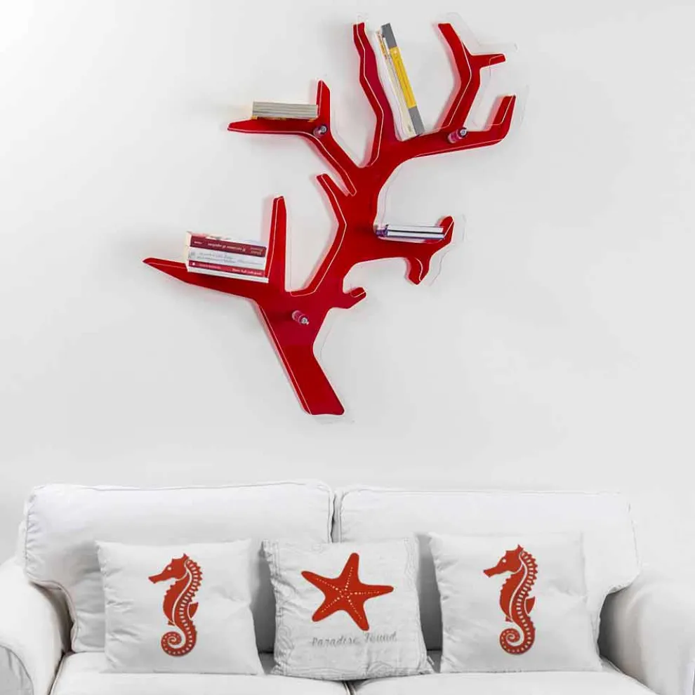 Roter Wandbücherschrank des modernen Entwurfs Carols, hergestellt in Italien