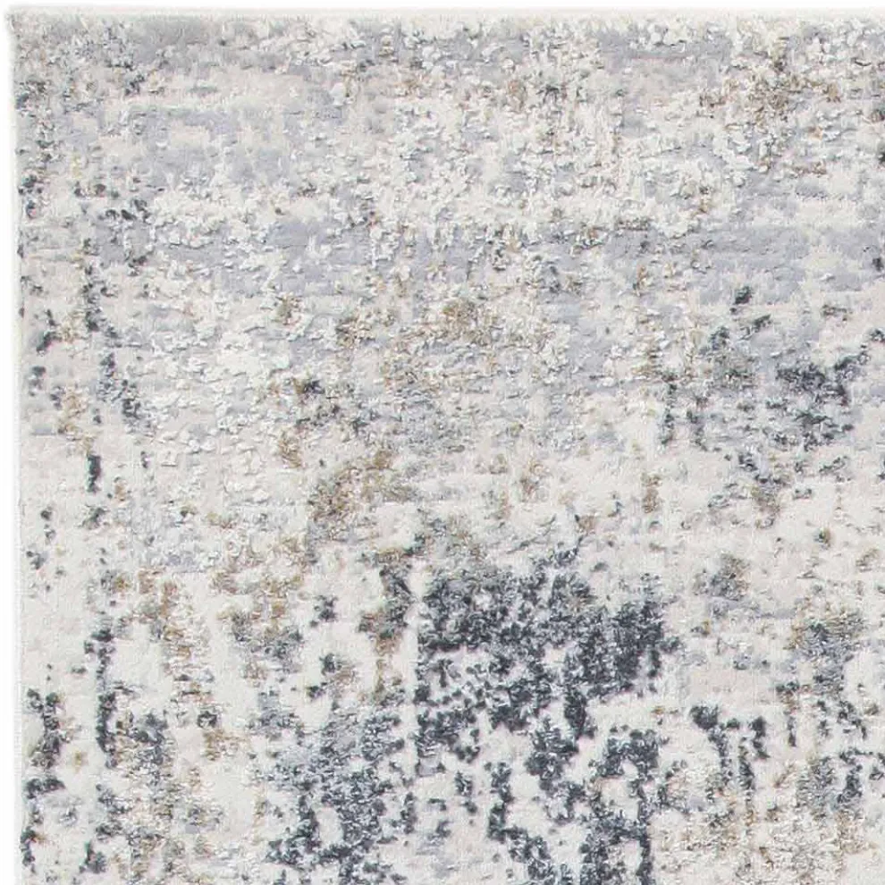 Design Beige Teppich mit Zeichnung in Viskose und Polyester - Okzitanien