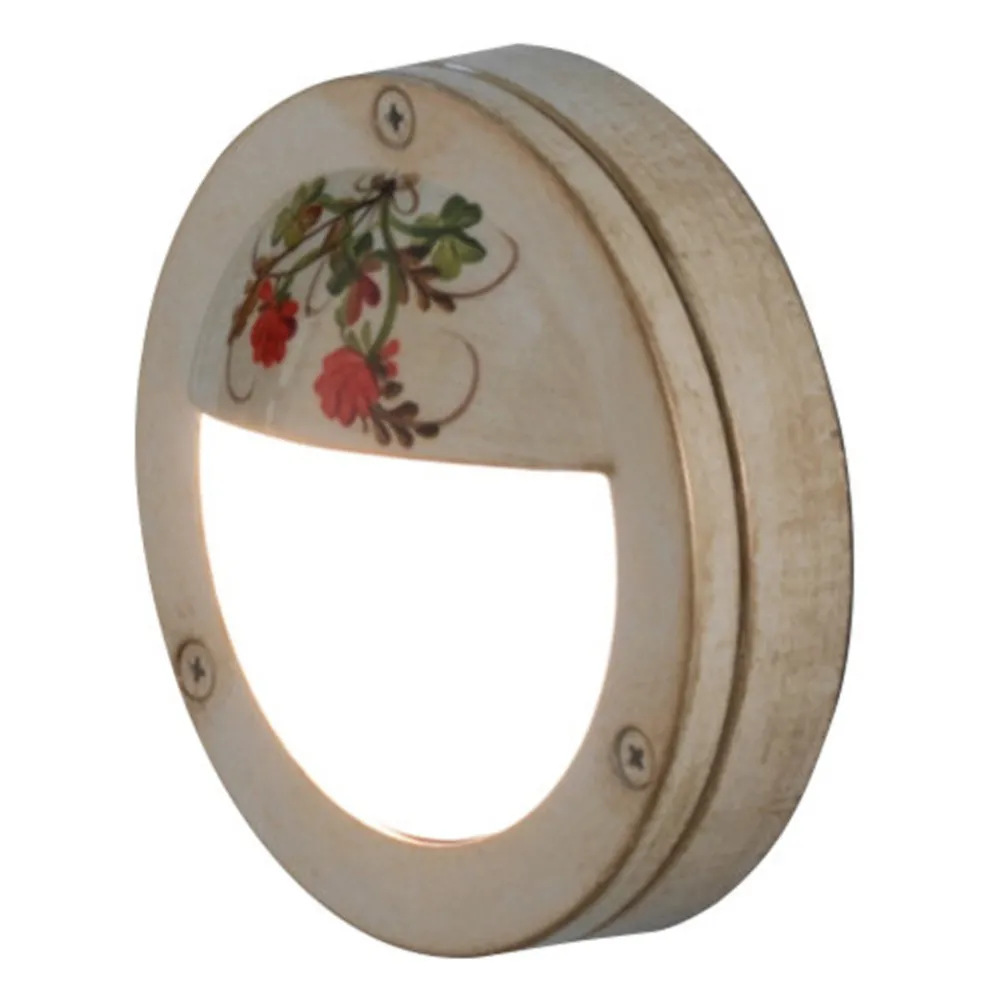 Runde Außenwandleuchte aus handbemaltem Aluminium - Brindisi