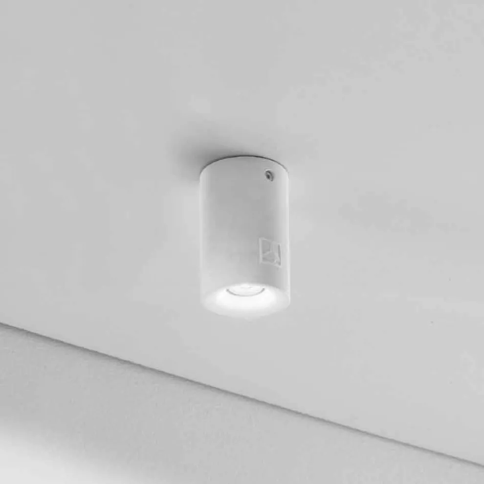 Runde Deckenlampe aus Beton oder Gips für den Außenbereich Nadir 9 Aldo Bernardi