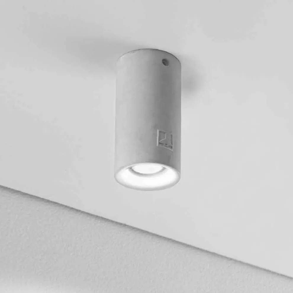 Runde Deckenlampe aus Beton oder Gips Nadir 12 Aldo Bernardi