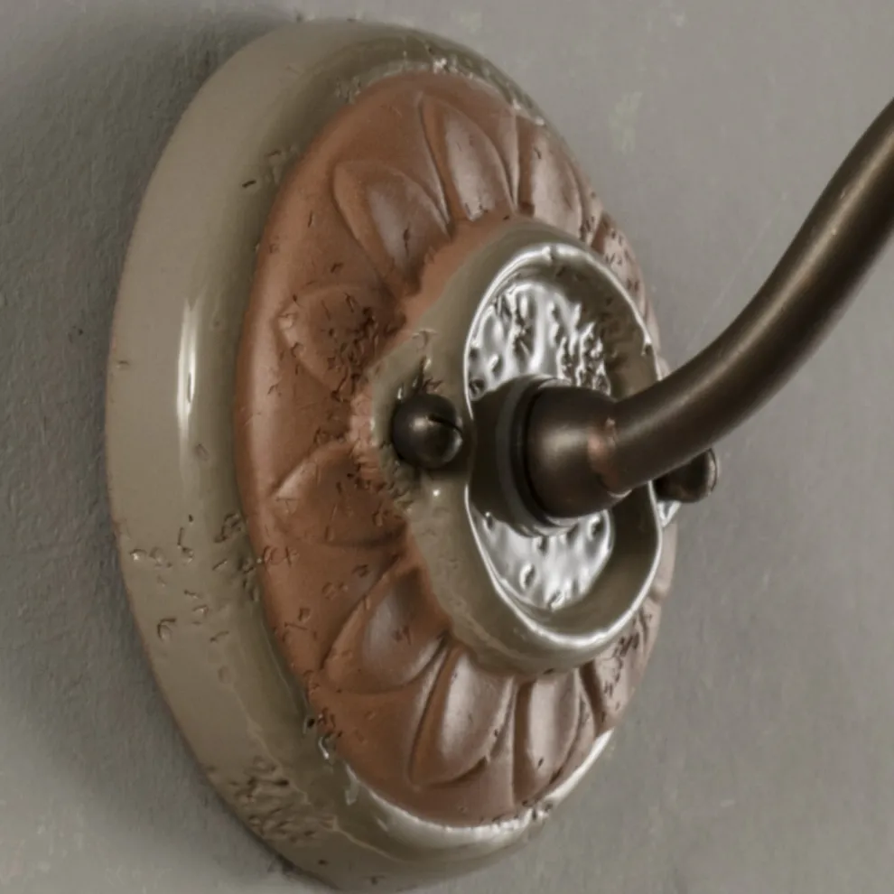 Runde handwerkliche Gartenapplikation in Galestro, hergestellt in Italien – Toscot Spoleto