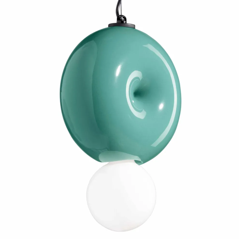 Runde Hängelampe aus Keramik, hergestellt in Italien – Bumbum