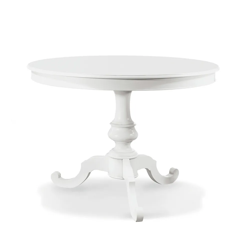 Runder ausziehbarer Wohnzimmertisch aus Holz, hergestellt in Italien – Vittoria