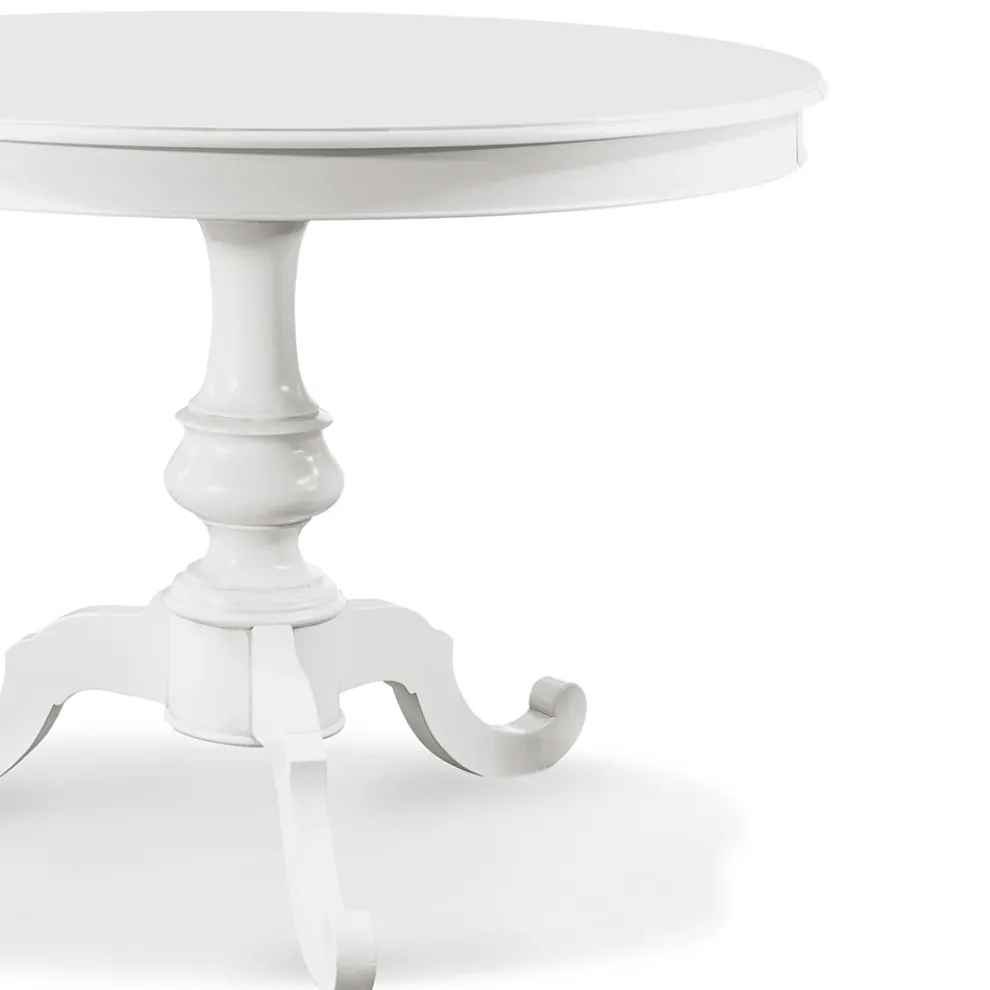 Runder ausziehbarer Wohnzimmertisch aus Holz, hergestellt in Italien – Vittoria