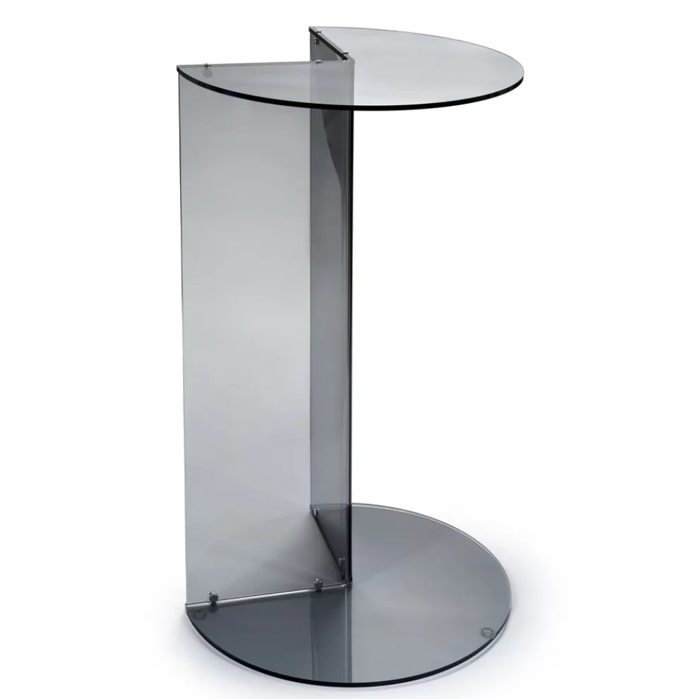 Runder Couchtisch aus transparentem Plexiglas Made in Italy - Tabli