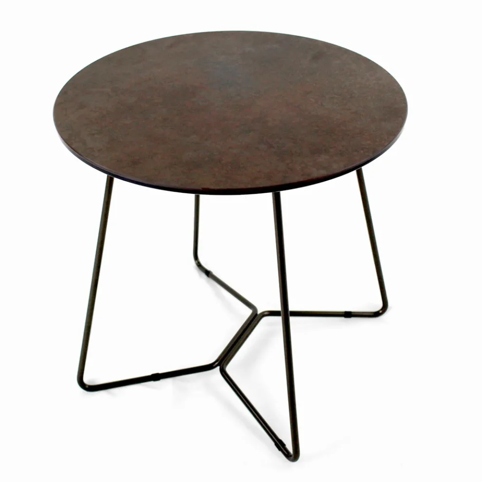 Runder Couchtisch mit Platte aus Feinsteinzeug, hergestellt in Italien – Paini