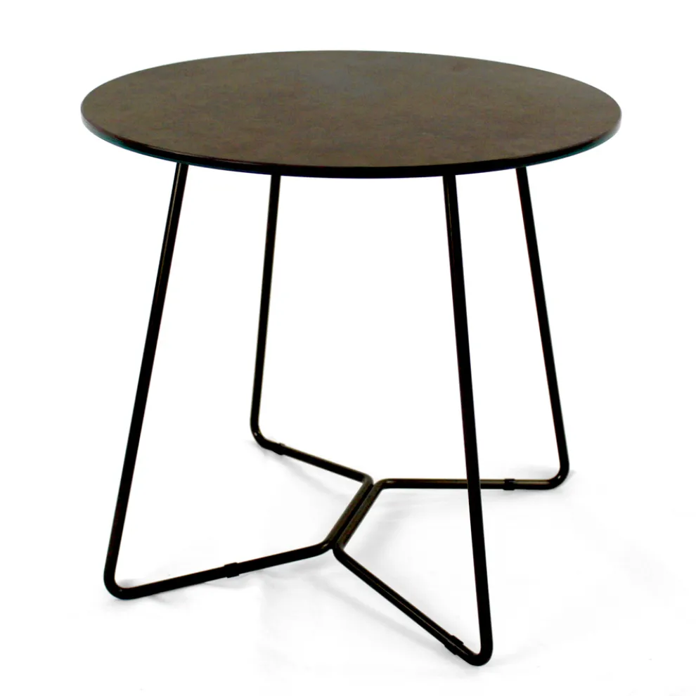 Runder Couchtisch mit Platte aus Feinsteinzeug, hergestellt in Italien – Paini