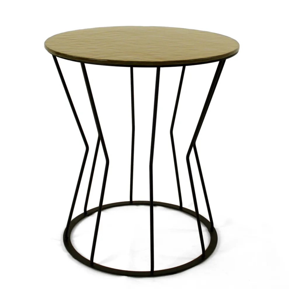 Runder Couchtisch mit Stahlfuß und Glasplatte, hergestellt in Italien – Alisea