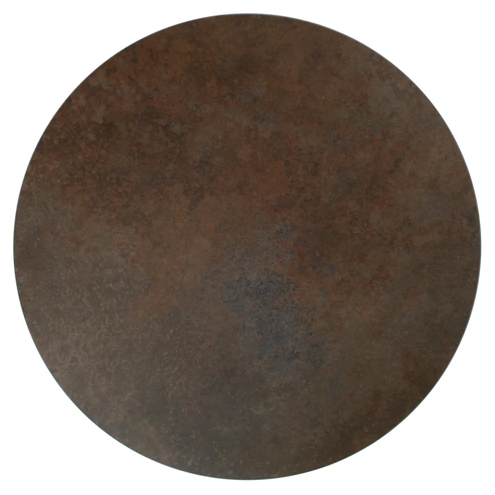 Runder Couchtisch und Sockel aus Steinzeug mit 3 Halbmonden, hergestellt in Italien – Arepa