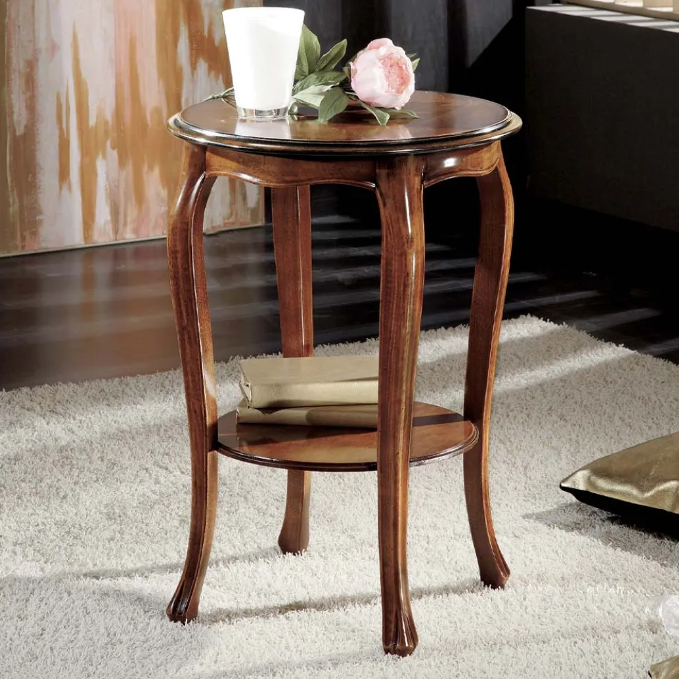 Runder Couchtisch mit Beinen aus Buche, hergestellt in Italien – Ecade