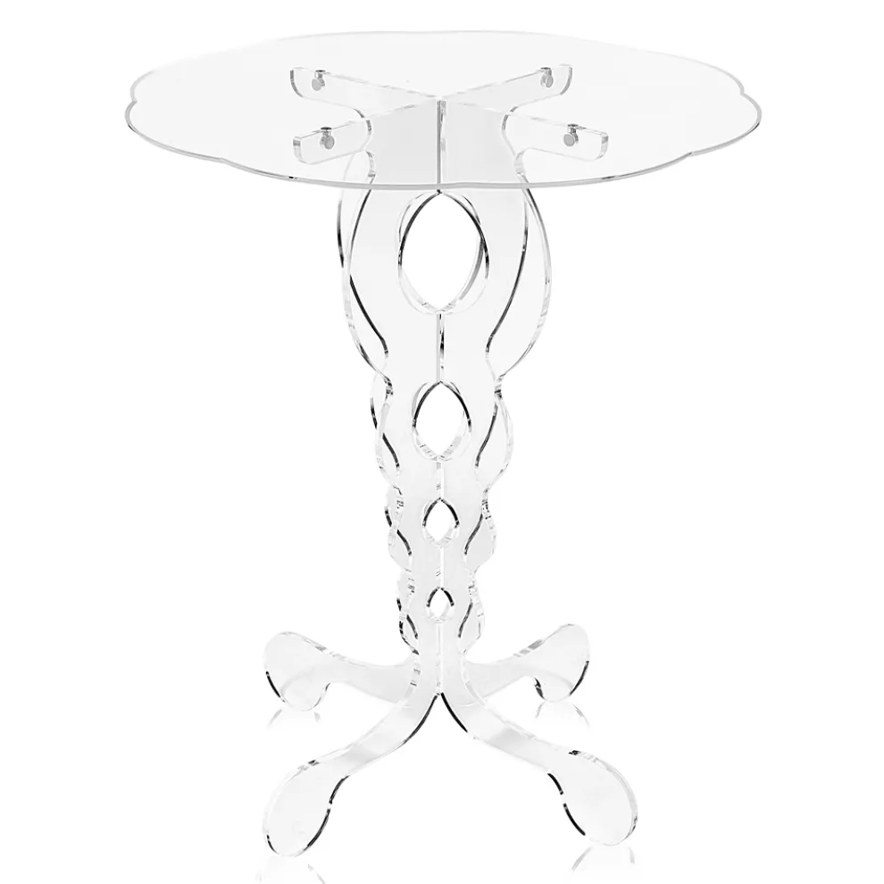 Runder Couchtisch aus transparentem Plexiglas 2 Dimensionen - Phosphor