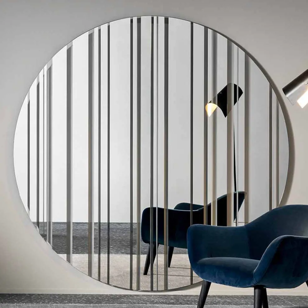 Runder Design Wandspiegel Durchmesser 200 cm Made in Italy - Coriandolo
