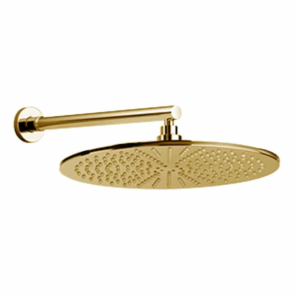 Runder Duschkopf aus Edelstahl und Messing Made in Italy - Aurelio