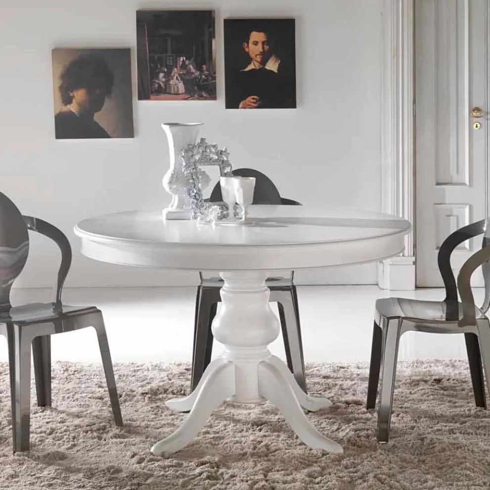 Runder Esstisch aus Massivholz Oliva