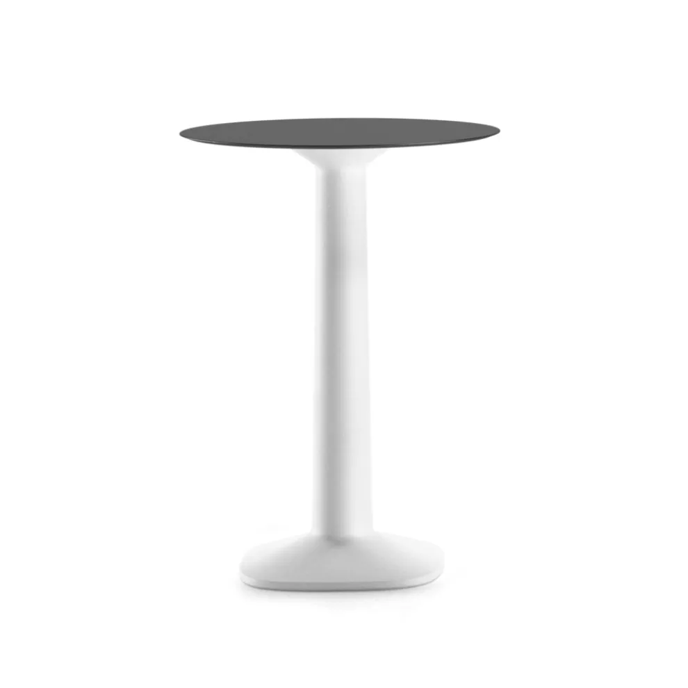 Runder Hochtisch aus Polyethylen mit HPL-Platte Hergestellt in Italien - Pito