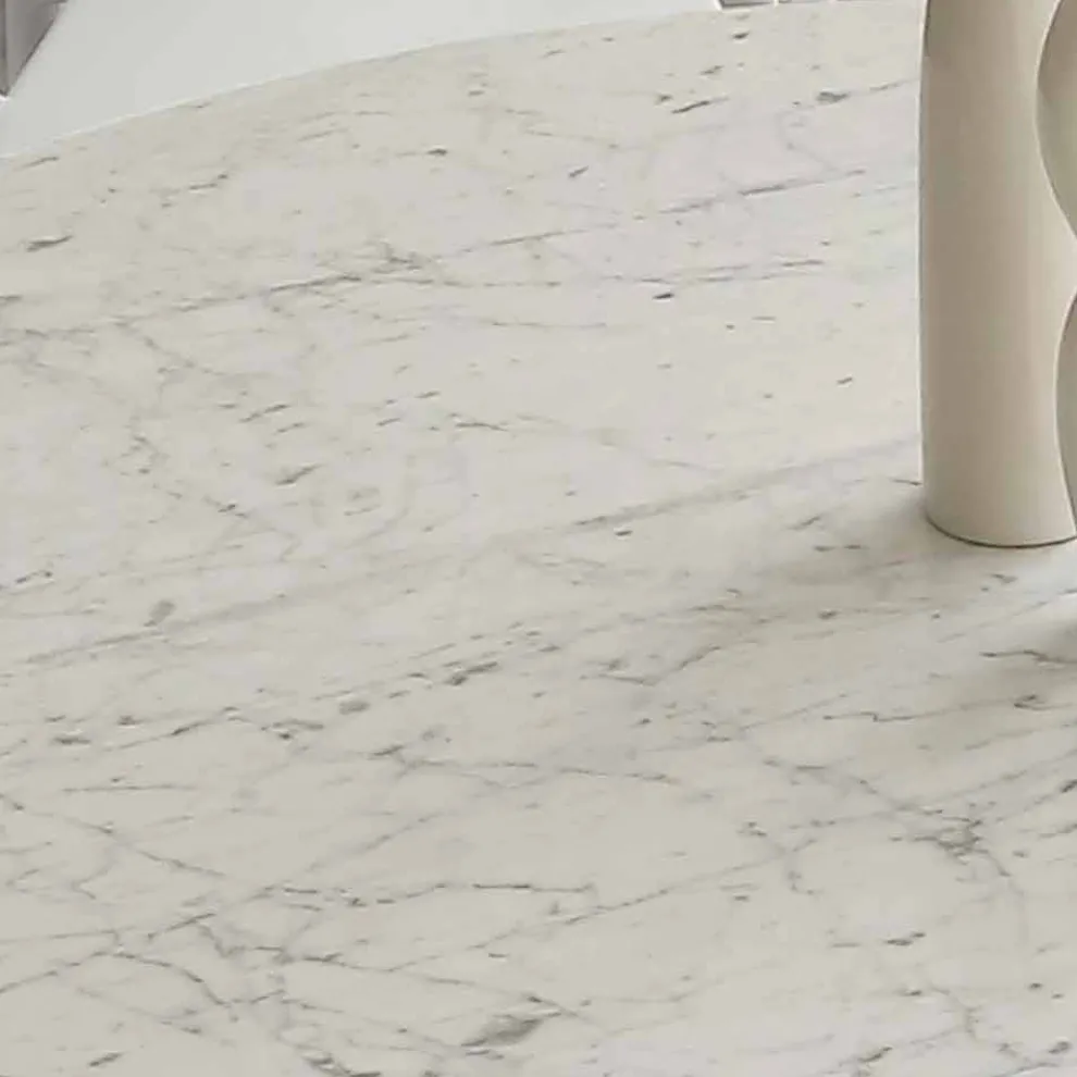 Runder Marmortisch in Carraraweiß ø120 cm Rimini