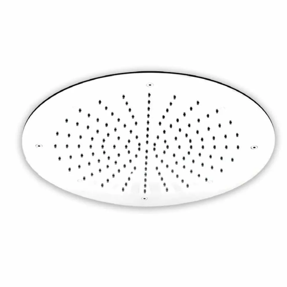 Runder Single Jet Duschkopf aus Edelstahl Made in Italy - Schwefel