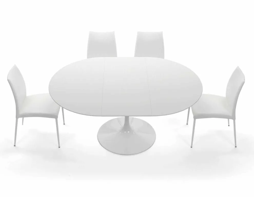 Runder Tisch, ausziehbar bis 170 cm, aus Laminat, hergestellt in Italien – Dollars