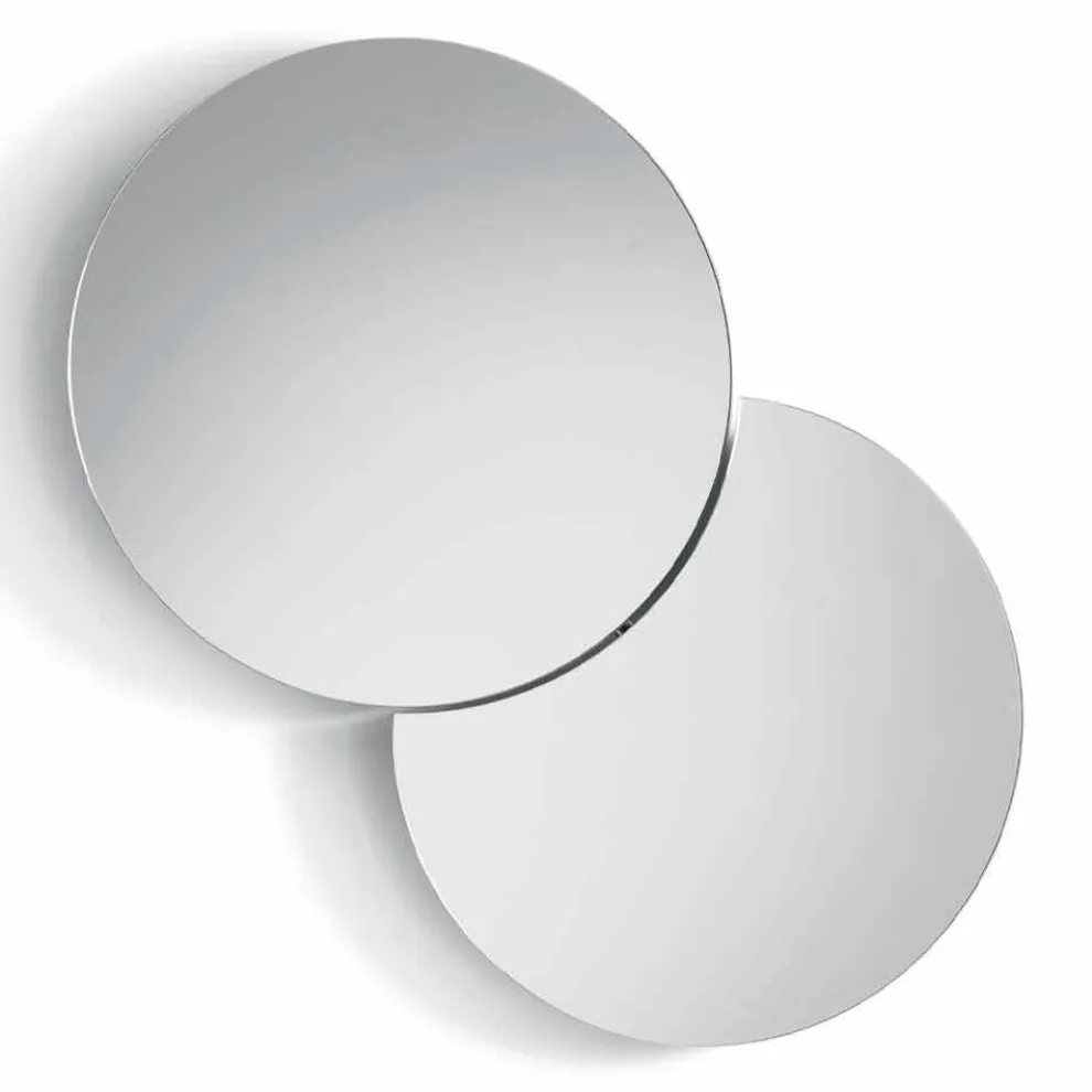 Runder Wandspiegel mit Satellit, der sich um volle 360 ° schwenkt Made in Italy - Shaki