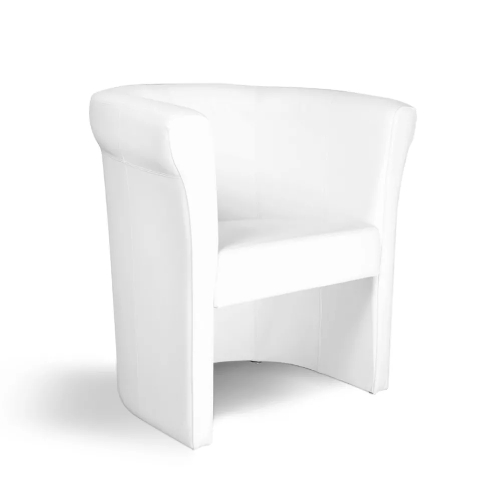 Runder Wannensessel mit Lederbezug, hergestellt in Italien – Farbe