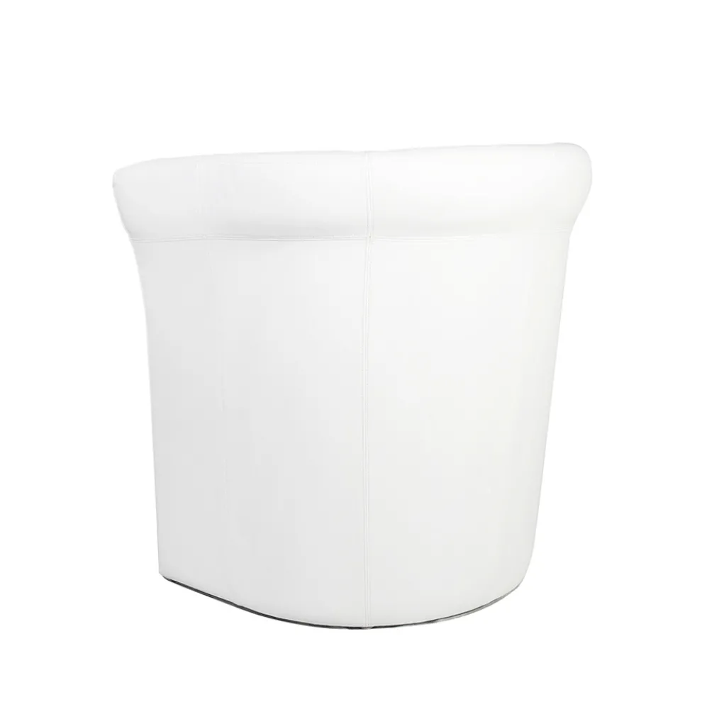 Runder Wannensessel mit Lederbezug, hergestellt in Italien – Farbe