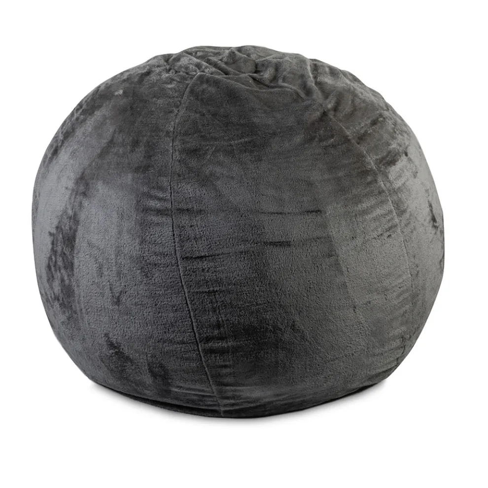 Runder Wohnzimmerpouf mit Samtbezug und Doppelverschluss - Berlin