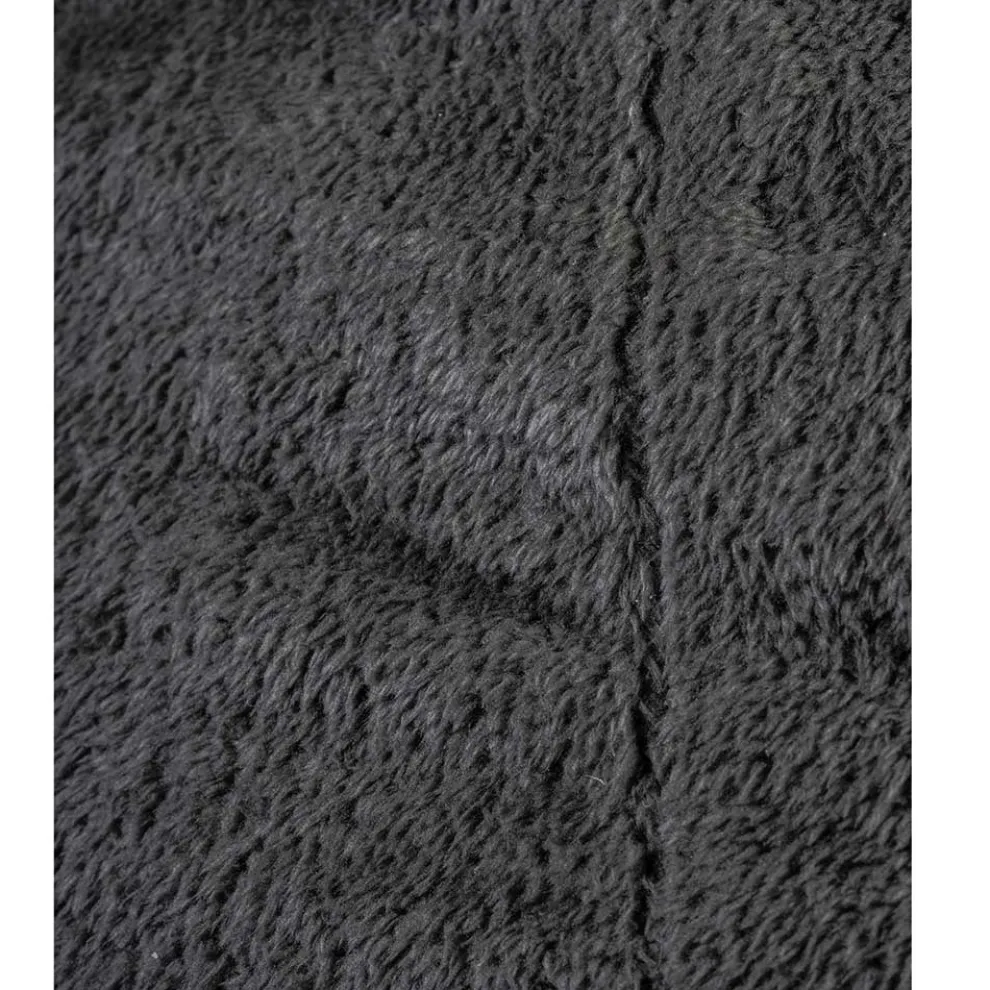 Runder Wohnzimmerpouf mit Samtbezug und Doppelverschluss - Berlin