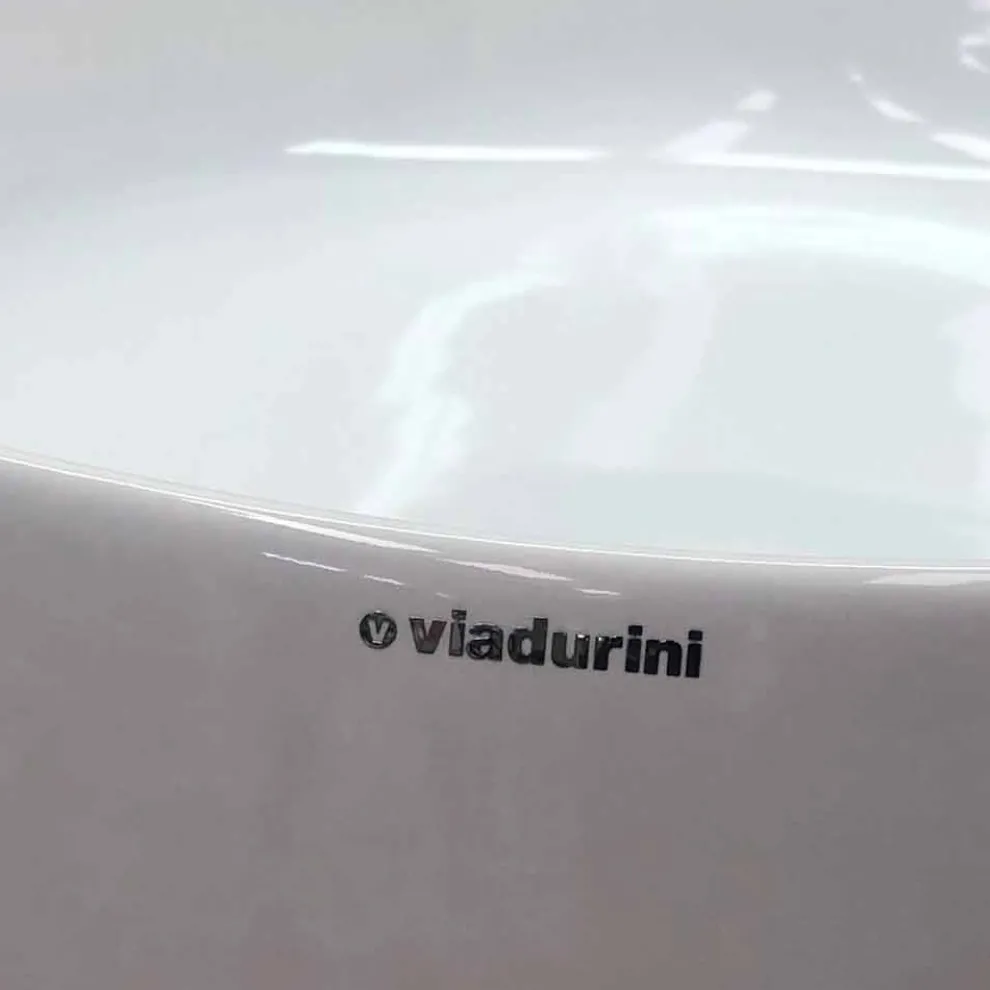 Rundes Arbeitsplatten-Design-Waschbecken aus Keramik Made in Italy - Zarro