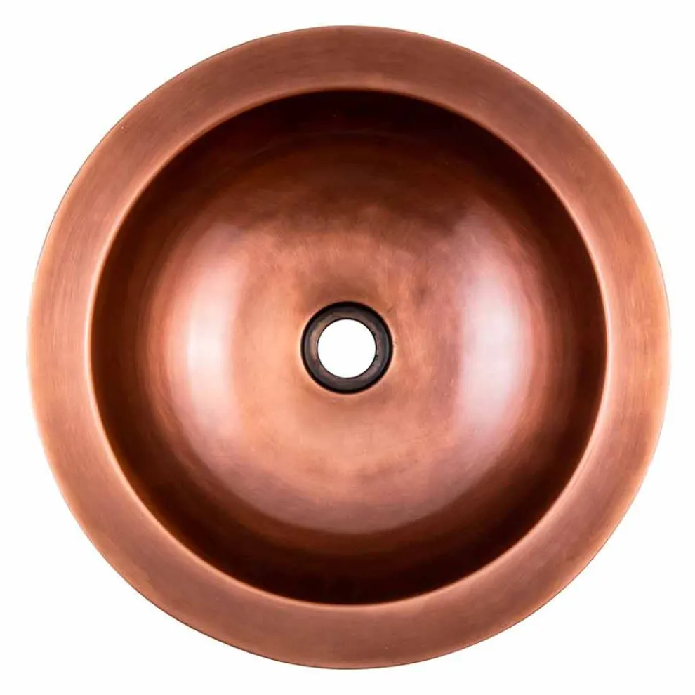Rundes Aufsatzbecken aus Kupfer, Muros