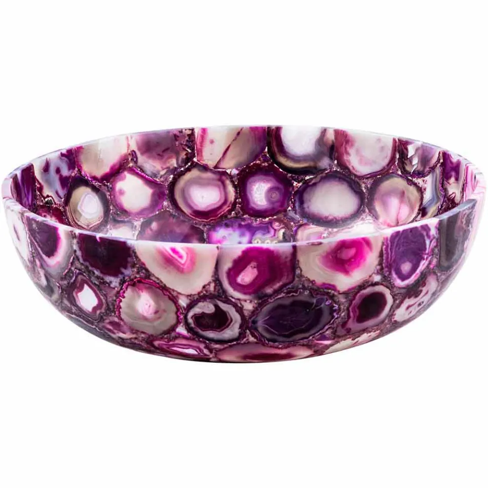 Rundes Aufsatzwaschbecken aus Achatstein - Buffalo