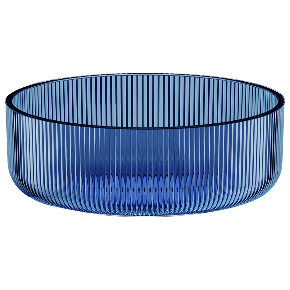 Rundes Aufsatzwaschbecken aus venezianischem Plissè-Glas, hergestellt in Italien – Zirkon