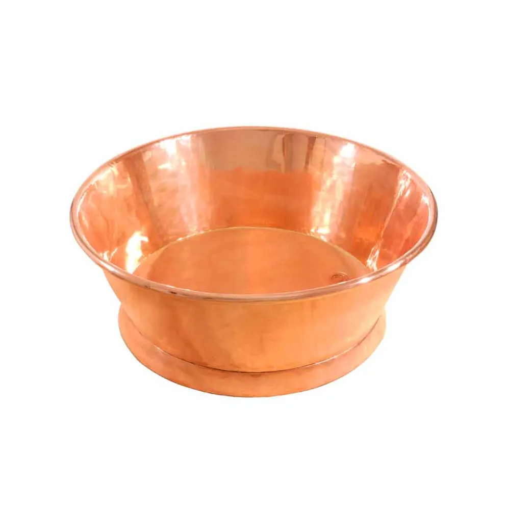 Rundes Aufsatzwaschbecken aus Kuper handgemacht Ania