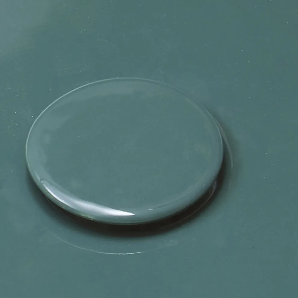 Rundes Aufsatzwaschbecken in glänzender Keramikoptik L 49,5 cm - Candito